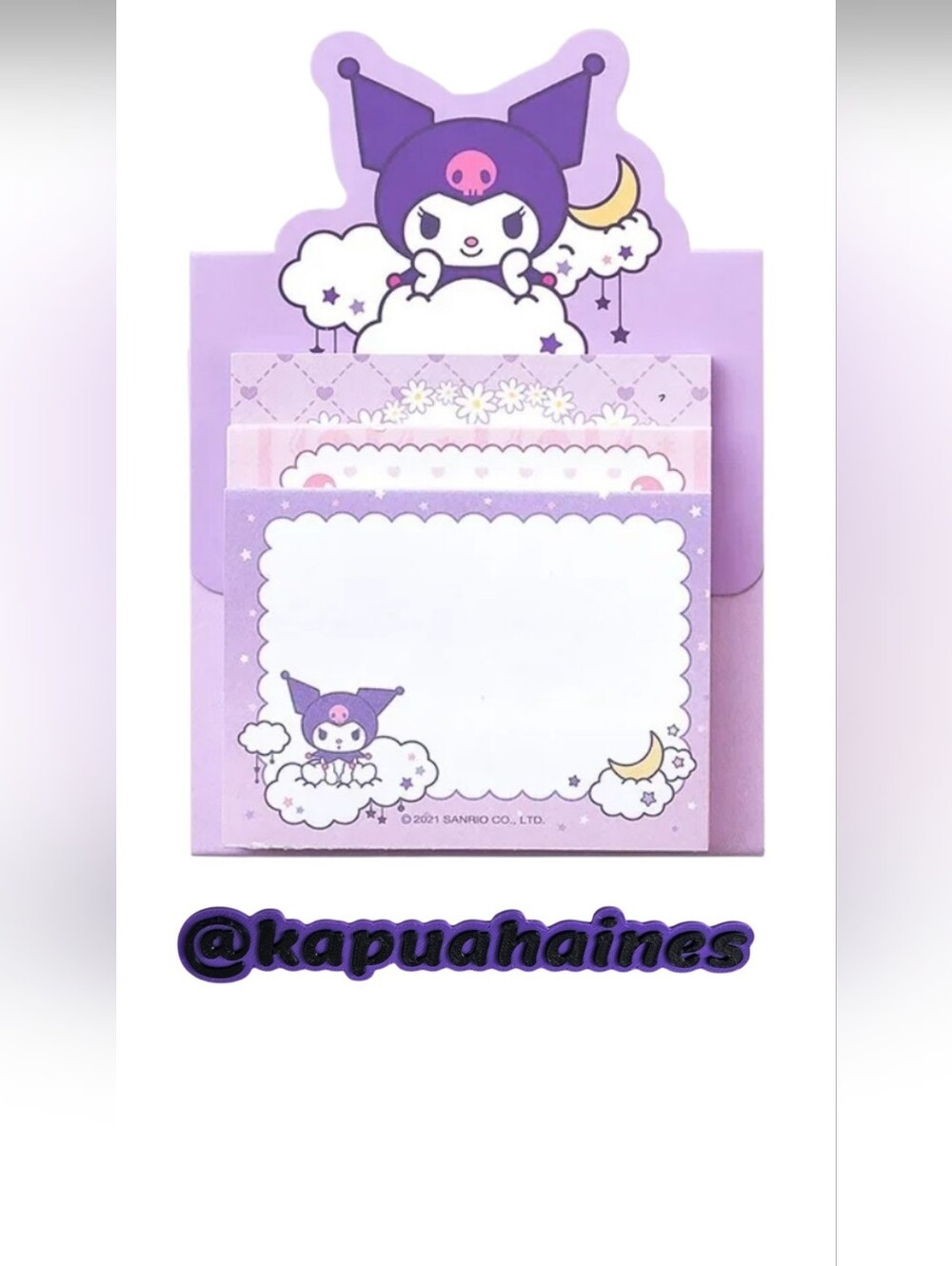 Sanrio Kuromi Purple Sticky Note Set - NWOT